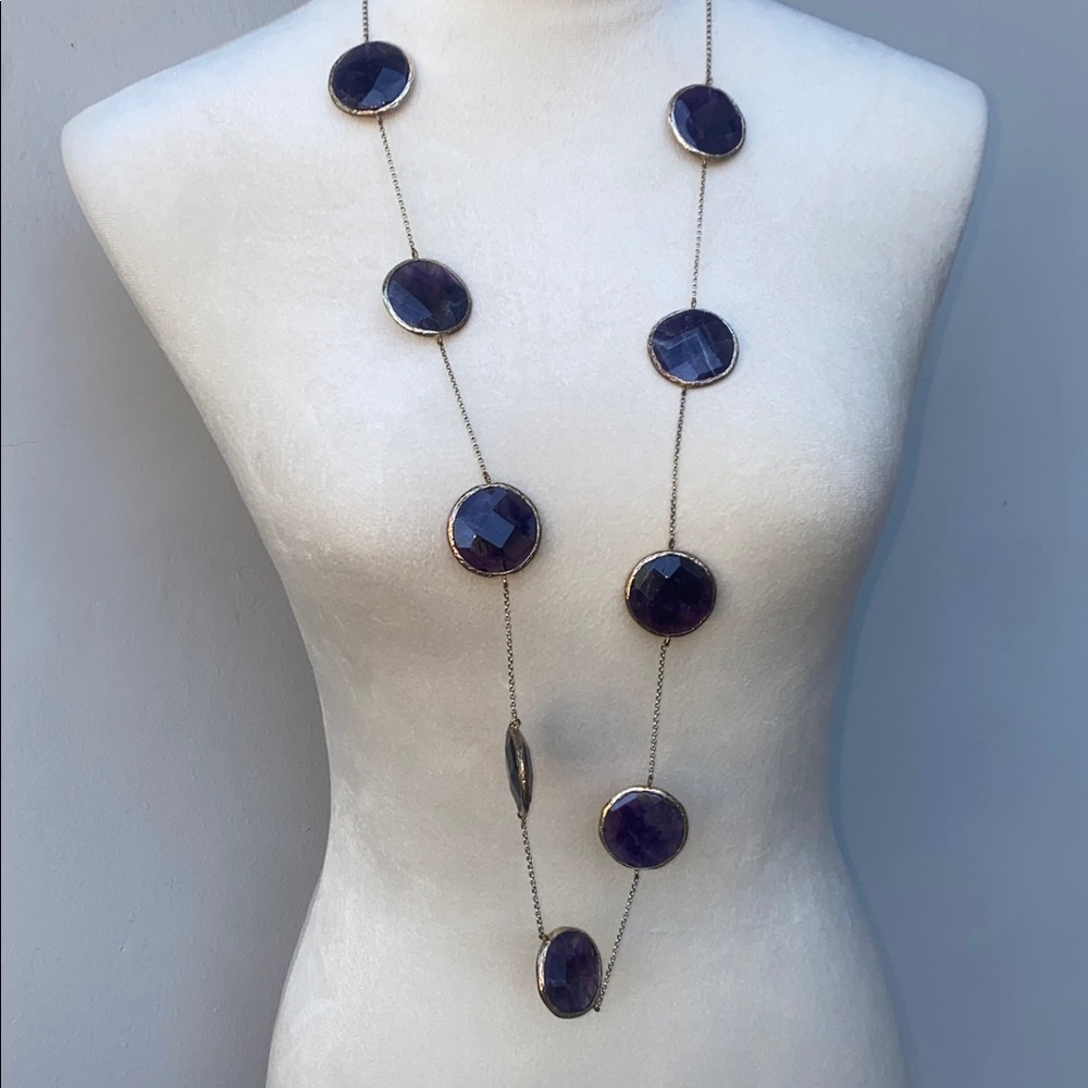 Elegant Purple Gemstone Necklace